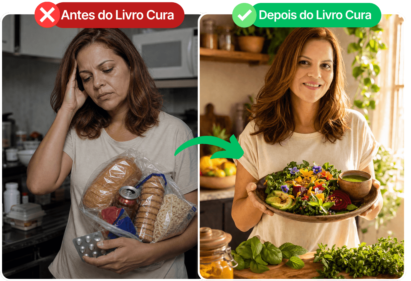 Chef Virna Paulino com o Livro Cura